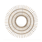 Spoke Rattan Mirror
