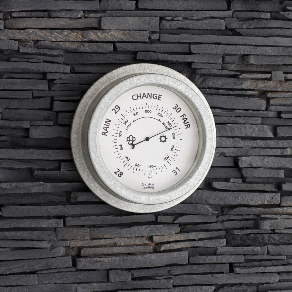 St Ives Galvanised Barometer