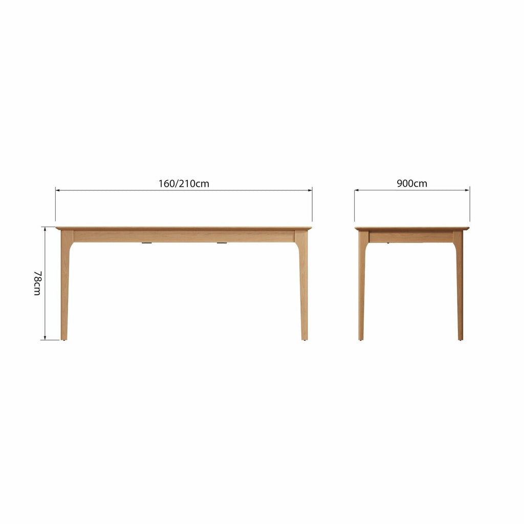 Stockholm 1.6m Butterfly Extending Table