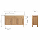 Stockholm 3 Door Sideboard