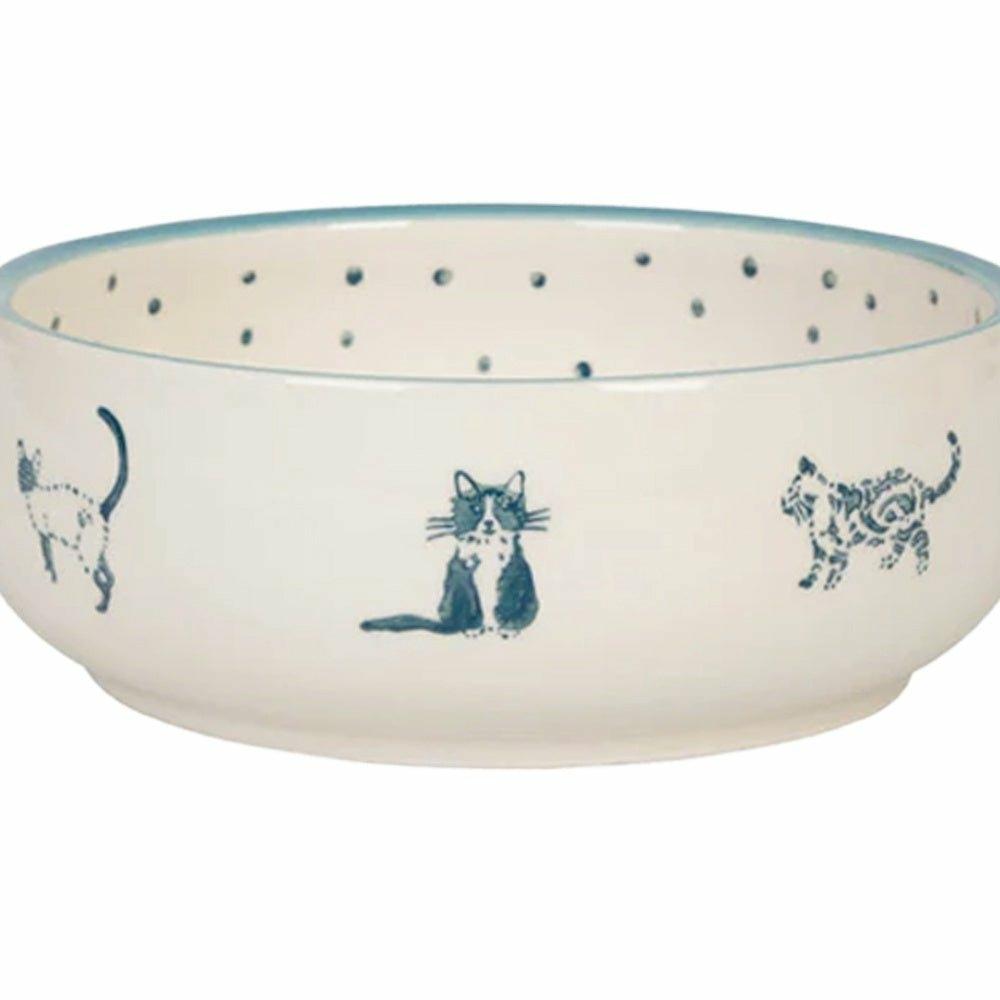 Stoneware Cat Bowl