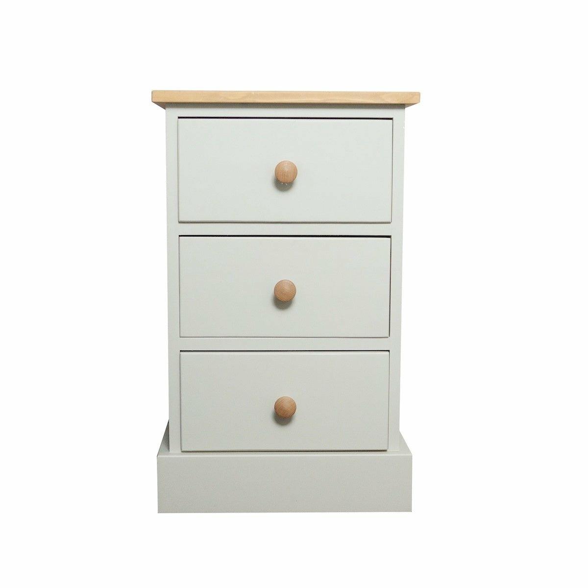 Tetbury Standard 3 Drawer Bedside Ash Top / Dior Grey,Ash Top / Truffle,Ash Top / Limestone,Painted Top / Dior Grey,Ash Top / Ivory,Painted Top / Truffle,Painted Top / Ivory,Painted Top / Limestone