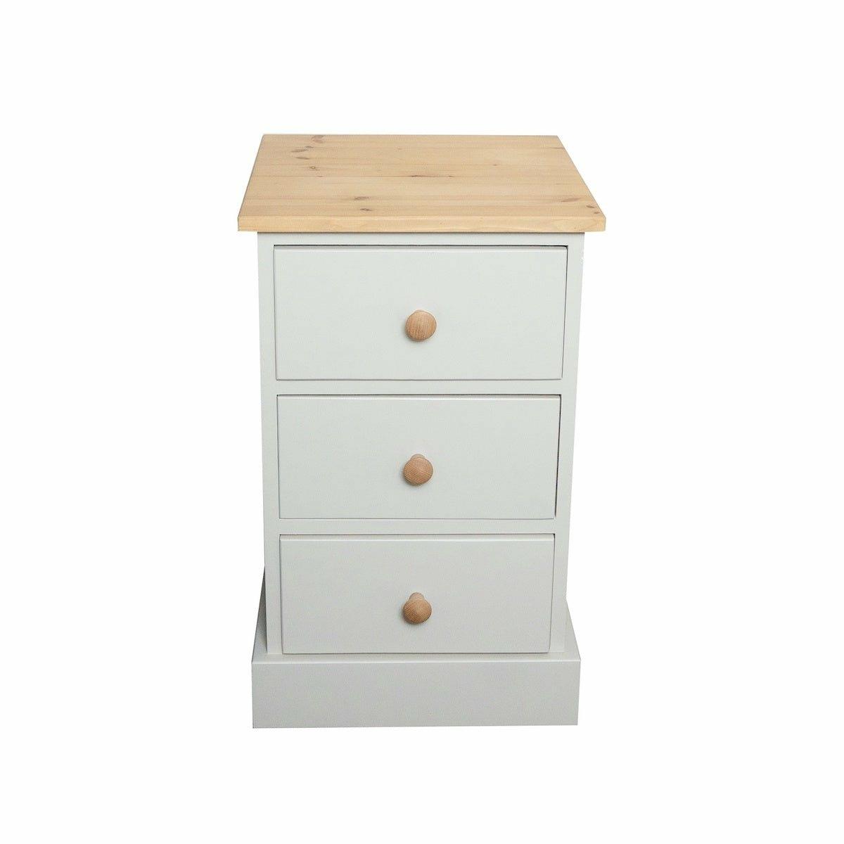 Tetbury Standard 3 Drawer Bedside Ash Top / Dior Grey,Ash Top / Truffle,Ash Top / Limestone,Painted Top / Dior Grey,Ash Top / Ivory,Painted Top / Truffle,Painted Top / Ivory,Painted Top / Limestone