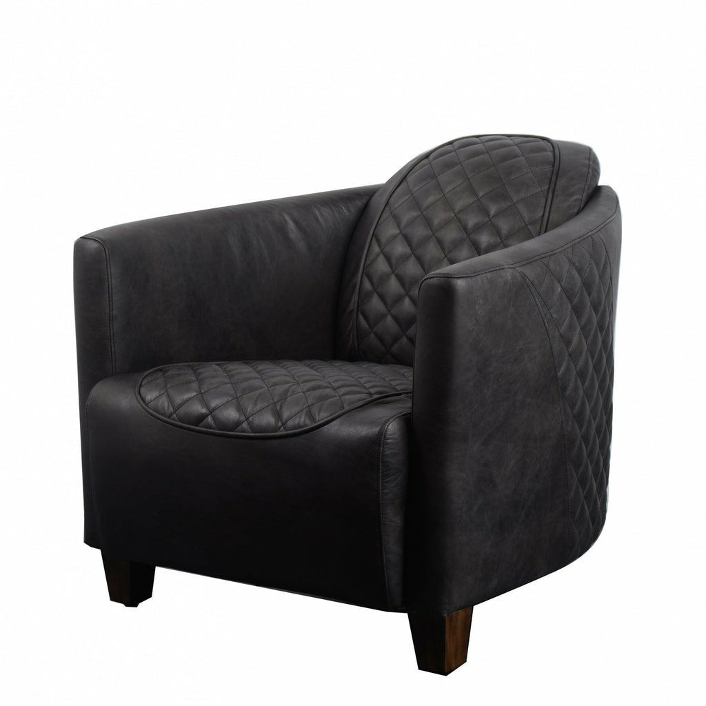 Triumph Chair, Grey Leather - Angela Reed -
