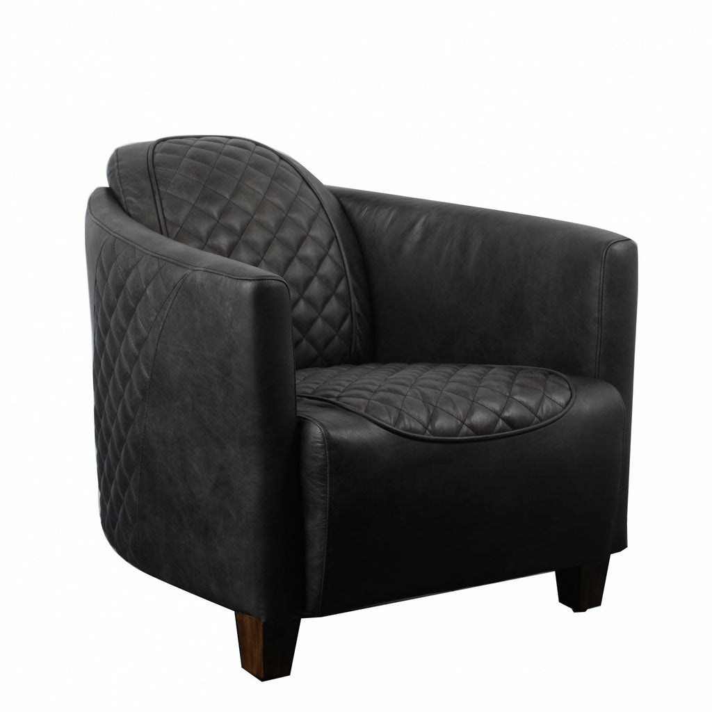 Triumph Chair, Grey Leather - Angela Reed -