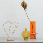 Vintage Style Flared Glass Vase, Paprika