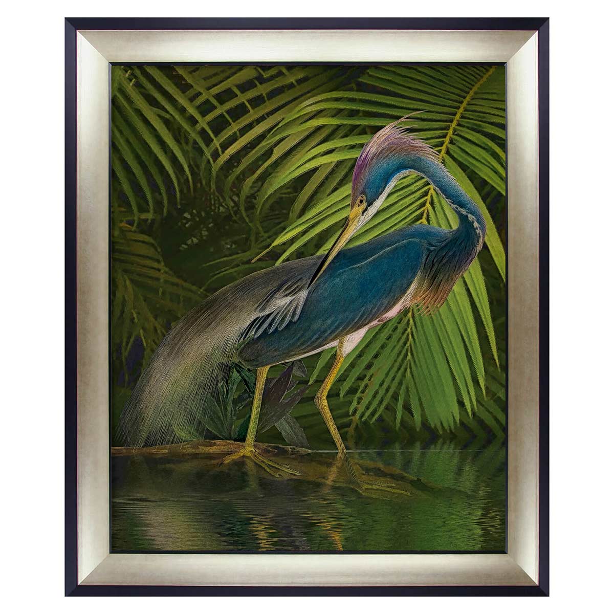 Vintage Water Bird, Blue