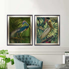 Vintage Water Bird, Blue