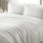 Waffle Duvet Set, White Double (4'6) Bed,Single (3') Bed,Kingsize (5') Bed