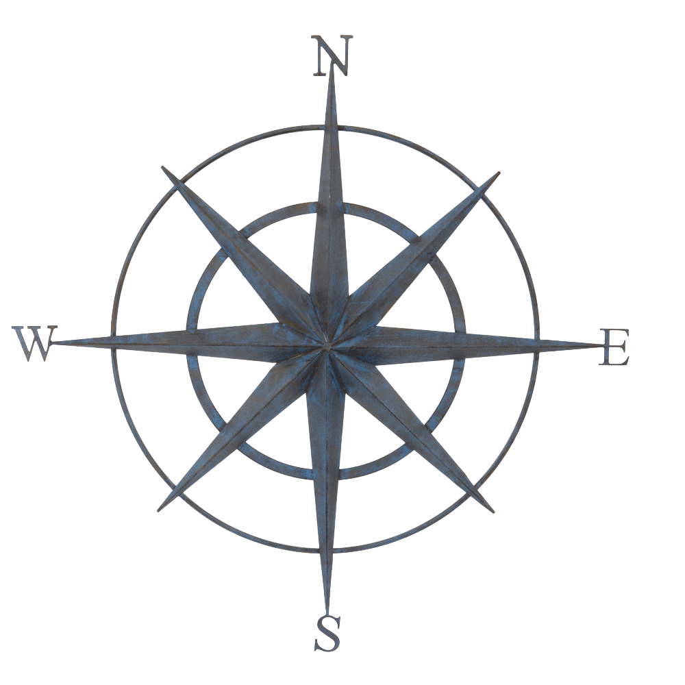 Wall Compass Blue