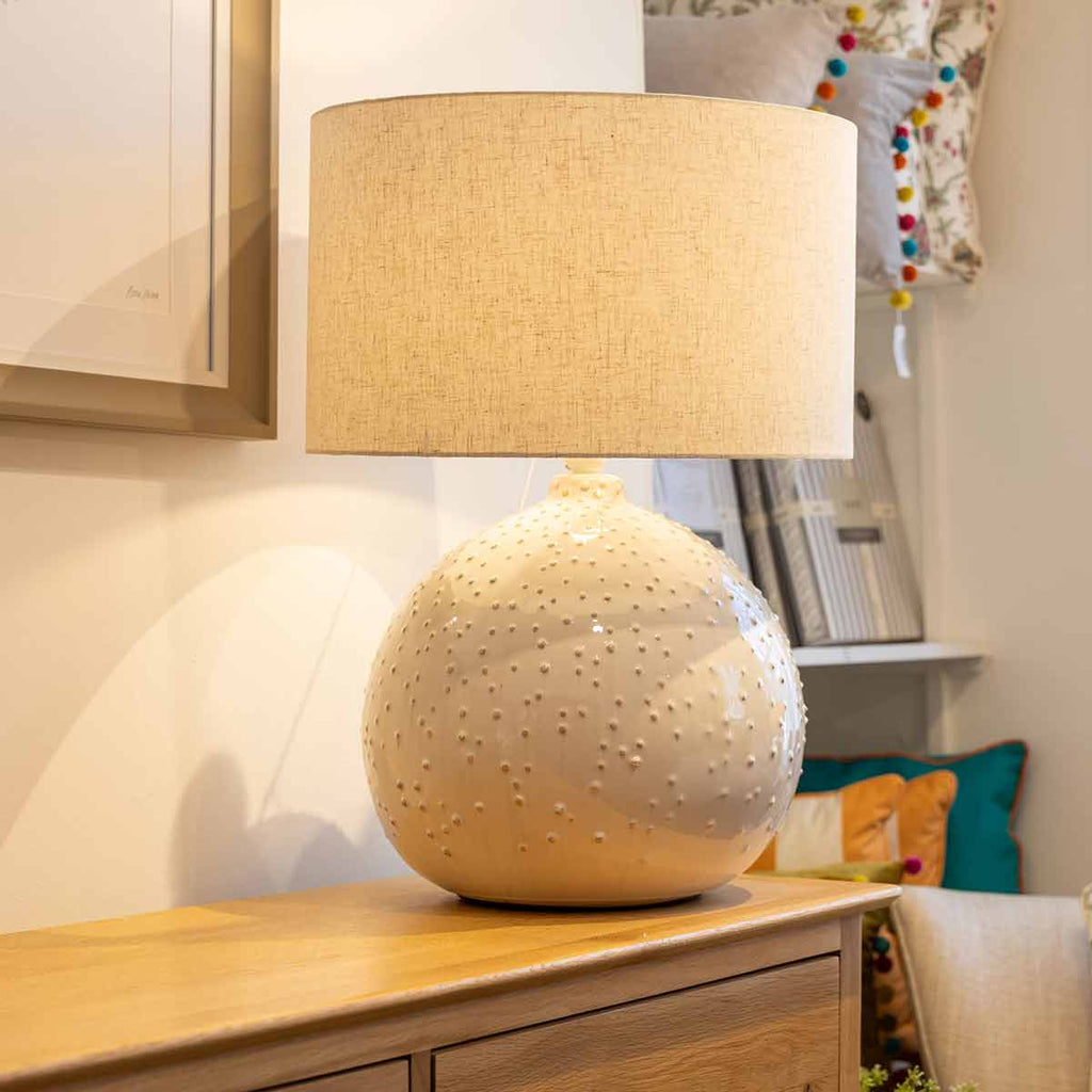 White Ball Table Lamp