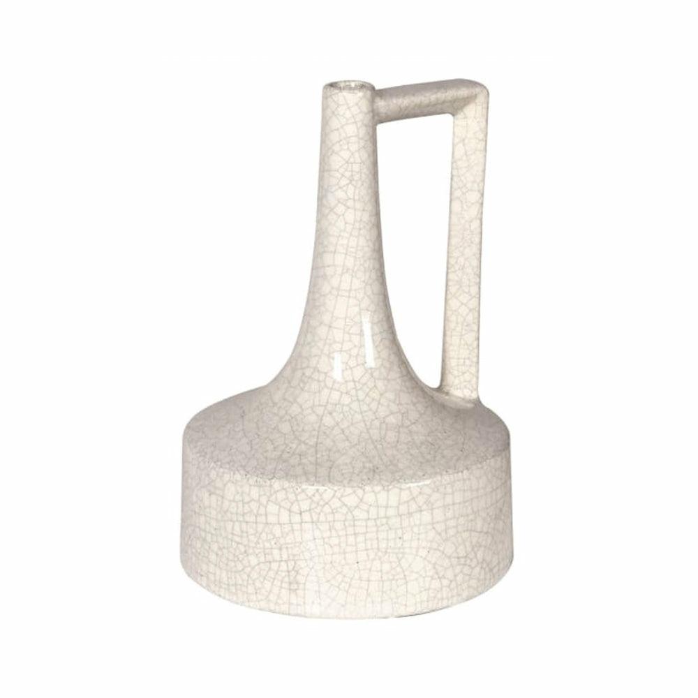 White Jug Vase with Square Handle