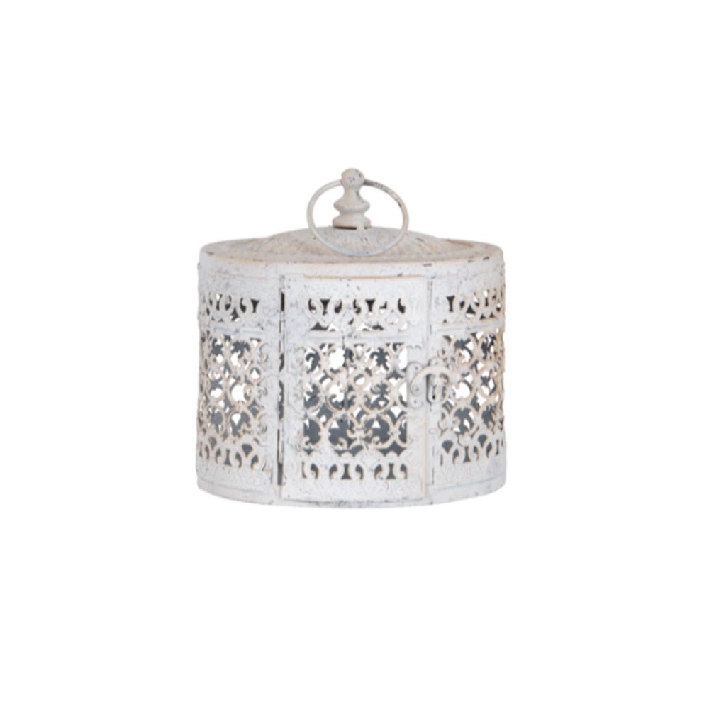 White Moorish Oval Lantern, Small