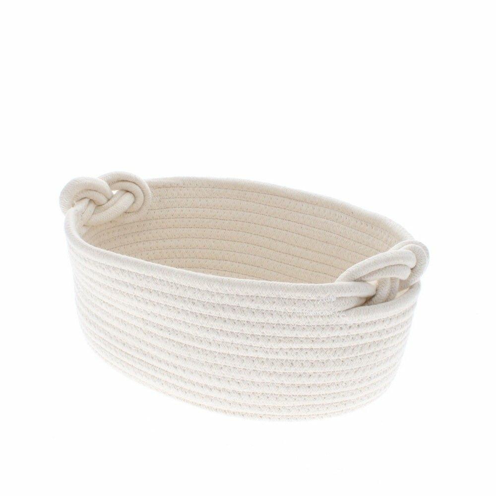 White Rope Basket, Small