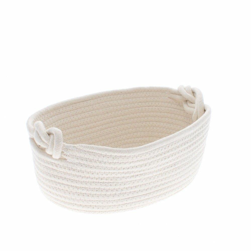 White Rope Basket, Small
