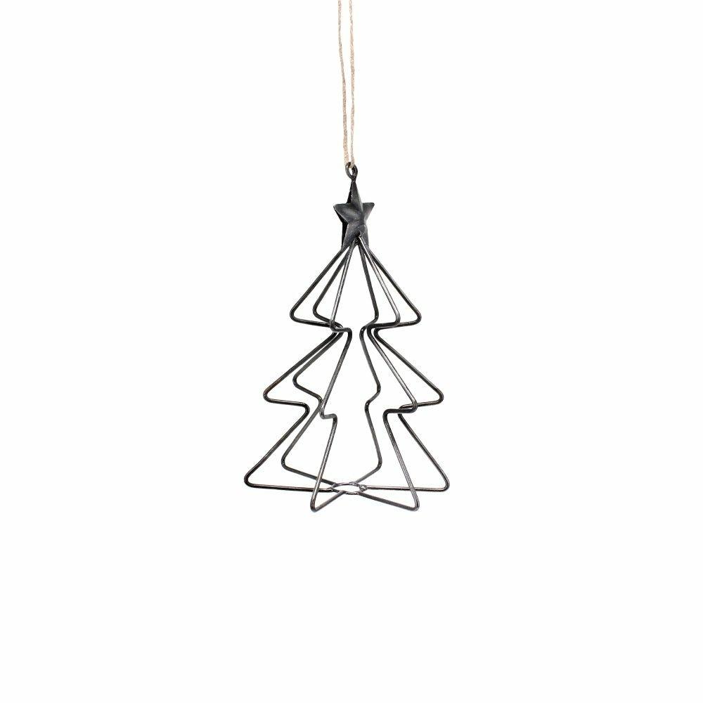 Wire 3D Christmas Tree Hanging Decoration