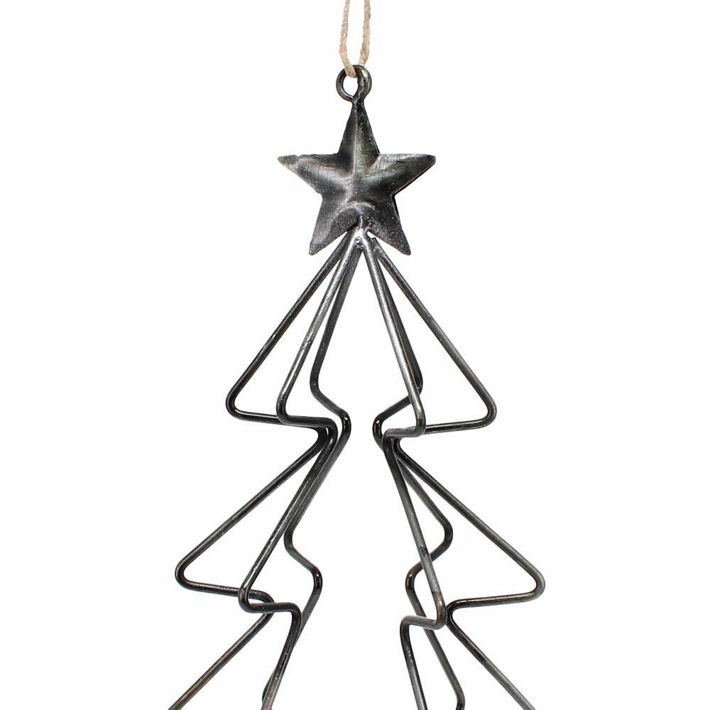 Wire 3D Christmas Tree Hanging Decoration