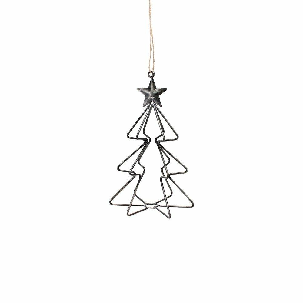 Wire 3D Christmas Tree Hanging Decoration