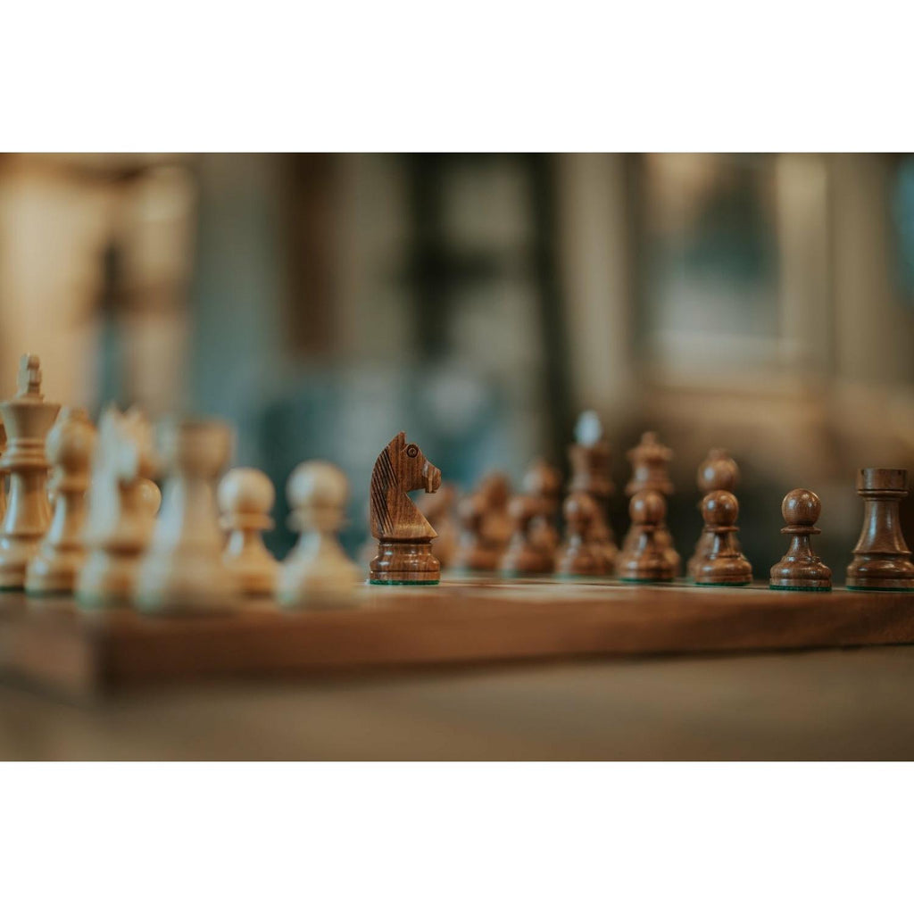Wooden Chess Set, 16” x 16”