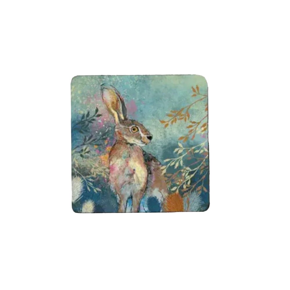 Woodland Hare Coasters, Set of 4