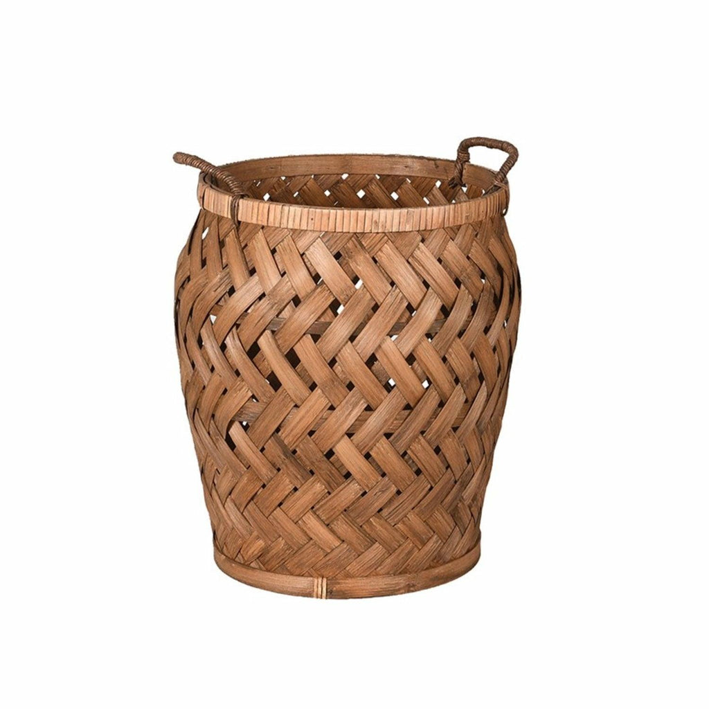Woven Bamboo Rattan Basket, Small
