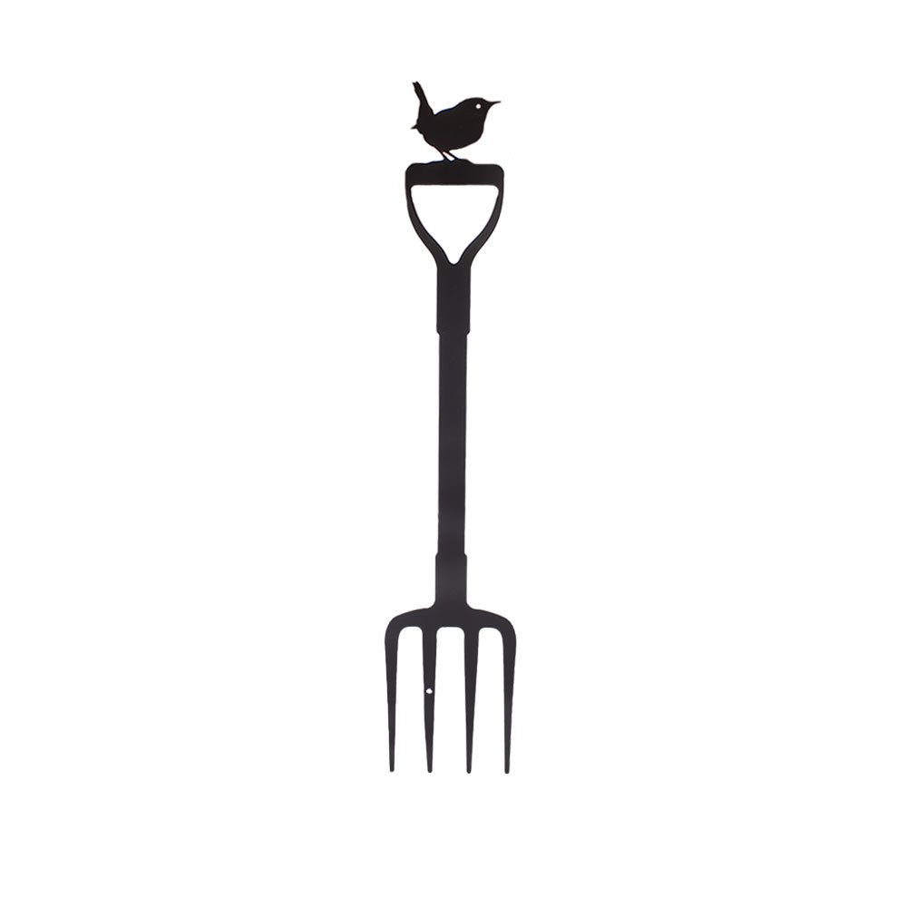 Wren on a Fork Pot Stem - Angela Reed -